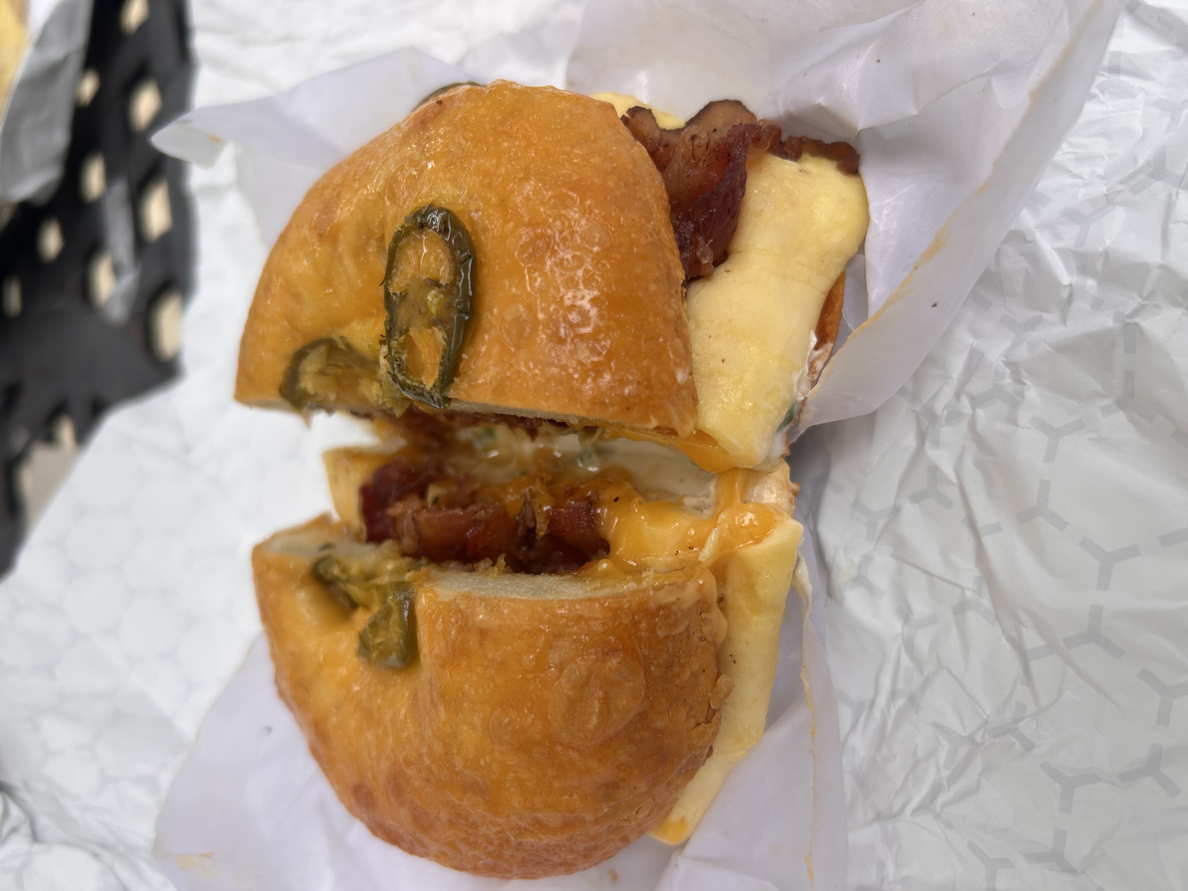 The Bee’s Knees Breakfast Bagel at Nosh NY Bagels