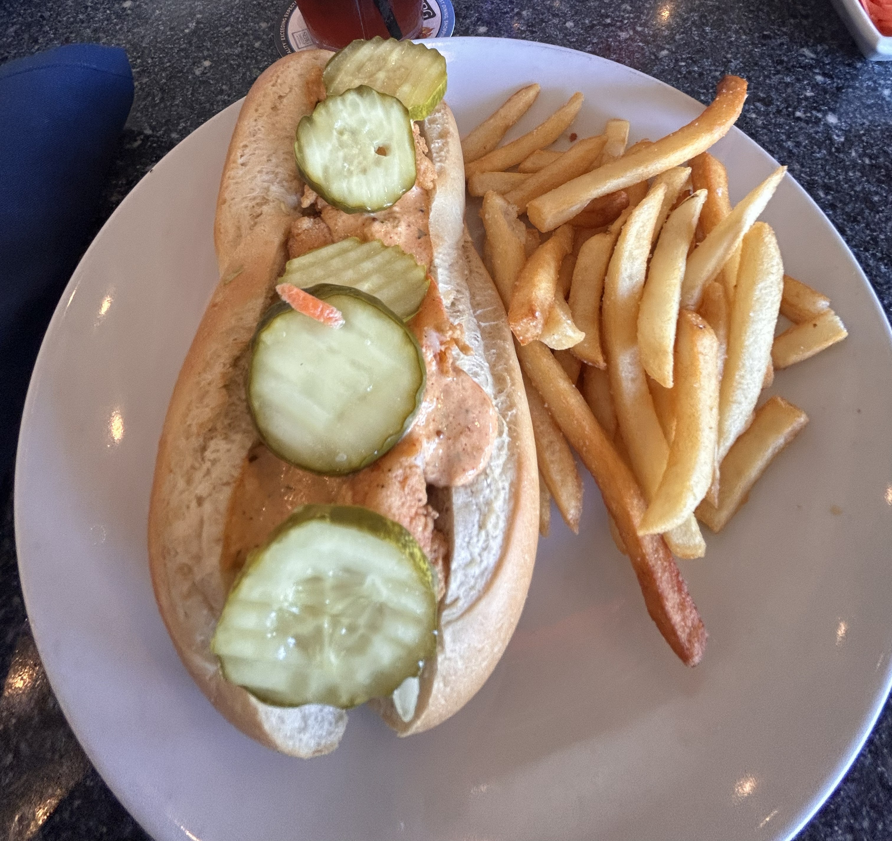 Shrimp Nola Po’ Boy at Poseidon Coastal Cuisine